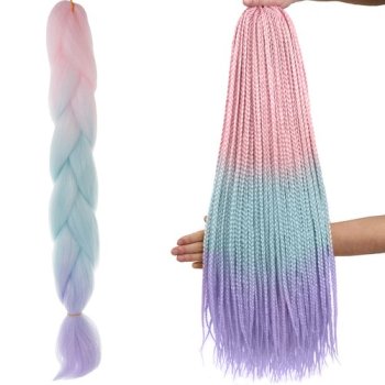 Kanekalon Synthetic Ombre Afro Braids for Hairstyles 60cm, Pastel