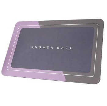 Bathroom Mat 40x60cm, Grey/Purple