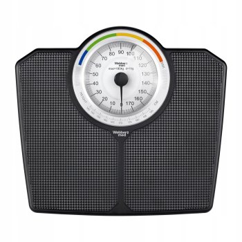 WEBBER BMI Mechanical Bathroom Scale with BMI, 180 kg, Black