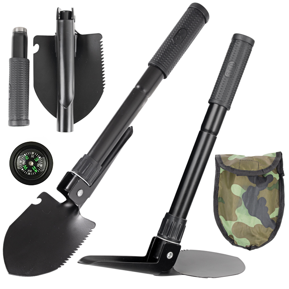 Multifunctional Folding Sapper Shovel 6in1 Survival Knife Screwdriver Glass Breaker