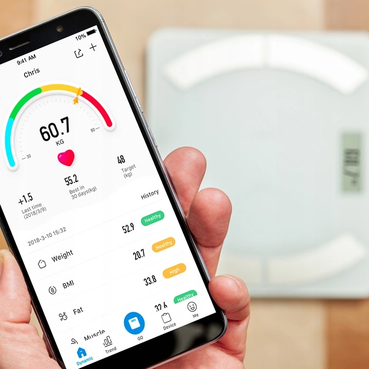 Eldom TWO500 Smart Bluetooth Body Fat Scale, White (1)