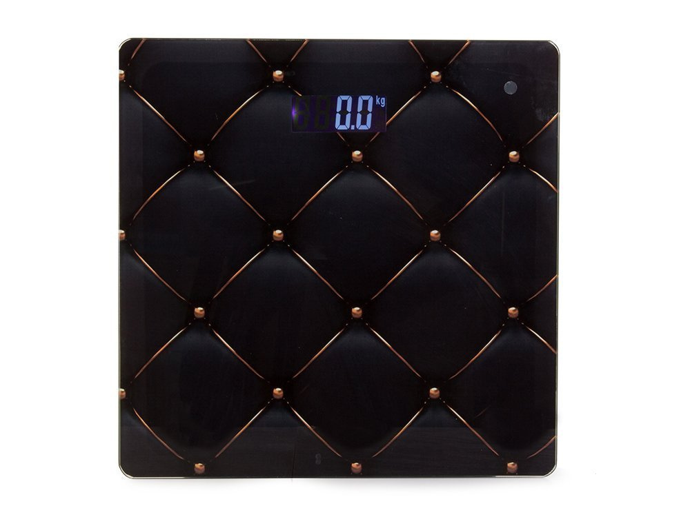 Digital Glass Bathroom Scale 180 kg with Electronic LCD Display, Black and Gold (3)
