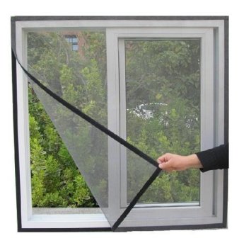 Mosquito Mesh Net Anti-Insect Screen for Windows - 180x150cm, Black