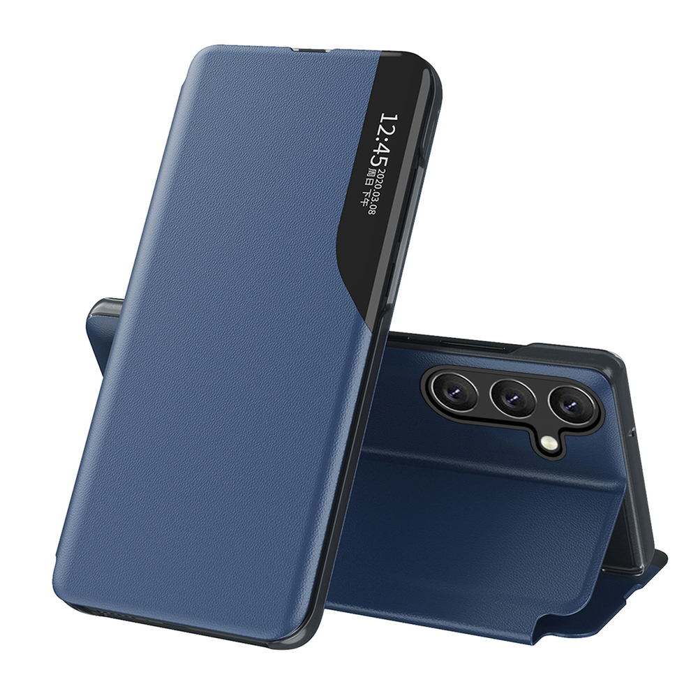 Samsung Galaxy A56 ( SM-A566B / DS ) Eco Leather View Bookcase Cover, Blue