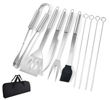 Stainless Steel Grill Accessories Set, 9 pcs