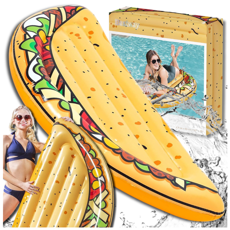 Bestway 43251 Taco Inflatable Beach Swim Mattress