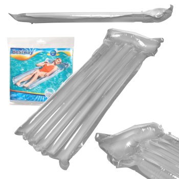 BESTWAY 44013 Inflatable Floating Single Mattress Gray, 183 cm