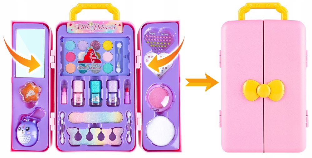 Girls Cosmetic Set Kids Makeup Kit in a Trunk (9)