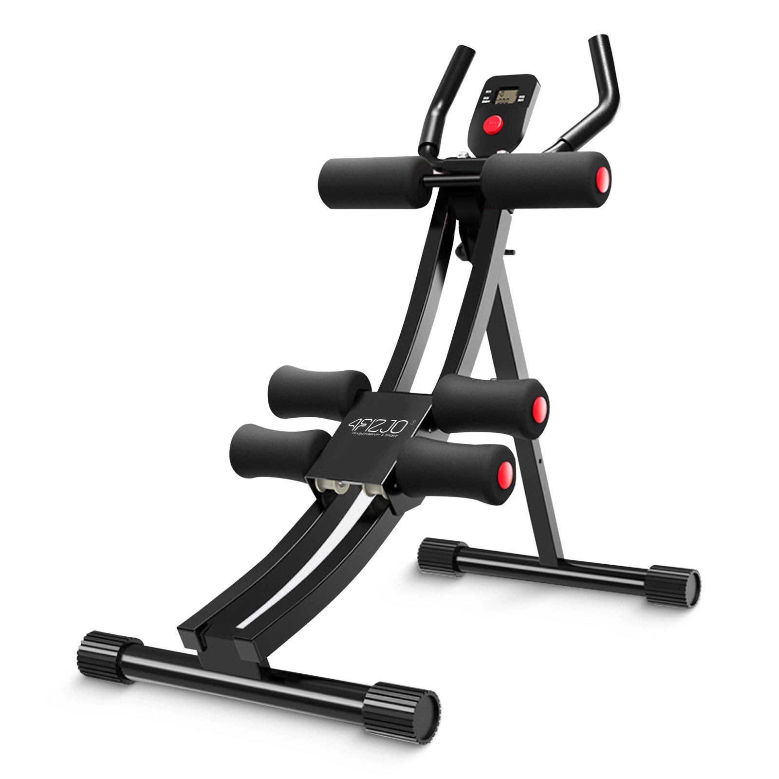 4FIZJO Foldable Ab Trainer Machine for Core Workout at Home with LCD Monitor