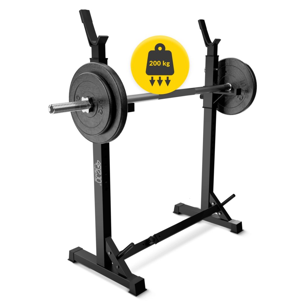 Adjustable Barbell Rack PRO with Spotter Arms 4FIZJO (0)