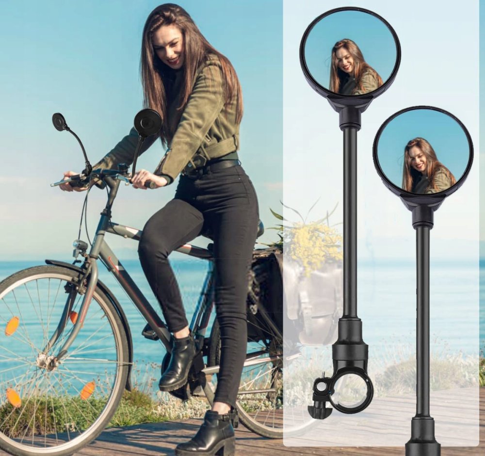 Bicycle Rear View Mirrors for 15-30mm Handlebar, Set of 2 Pcs (2)