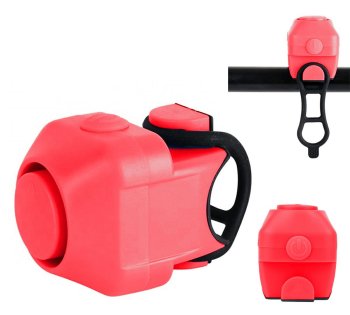 Loud electric bicycle bell, wireless, red