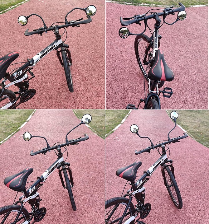 Bicycle Rear View Mirrors for 15-30mm Handlebar, Set of 2 Pcs (0)