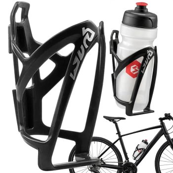 Lightweight Bike Water Bottle Cage, Secure Frame Mounted Holder for Cycling, Black