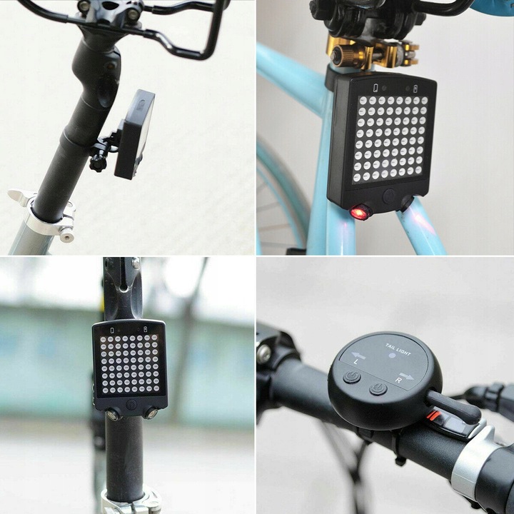 Wireless Bike Turn Signals & Rear Light with Laser Lane Projector (7)