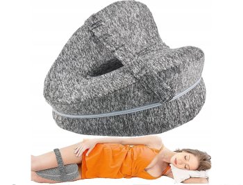 Anatomical Orthopedic Knee Leg Cushion Pillow with Memory Foam, Gray