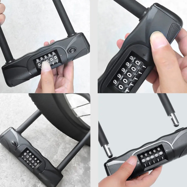 U-Type Bicycle Lock Clasp with 5-Digit Code (6)