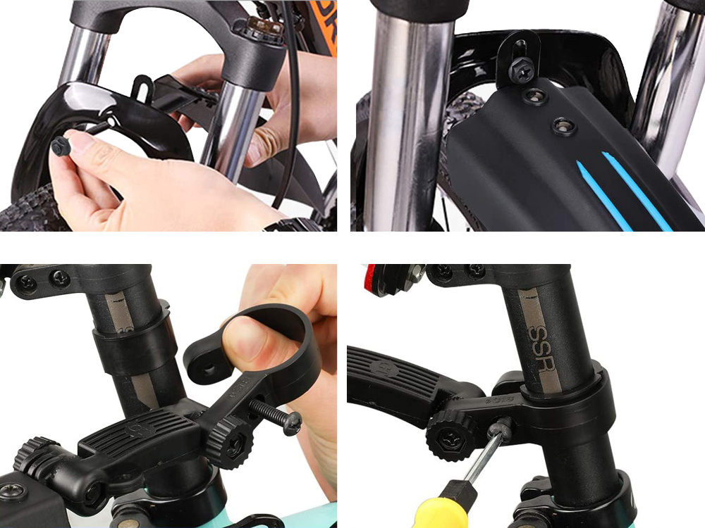 Front and Rear Bicycle Mudguards, Bike Bicycle Cycling Tires Front and Rear Mud Guard Fenders (6)