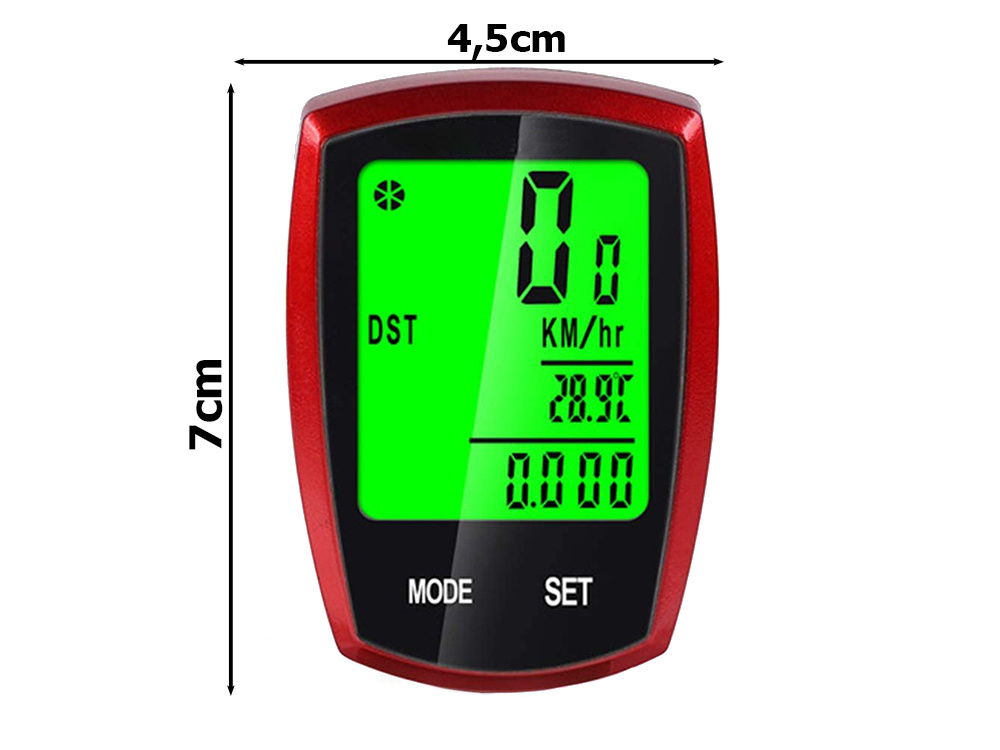 Bicycle Waterproof LCD Speedometer Speed Counter (22 Functions), Different colour (3)