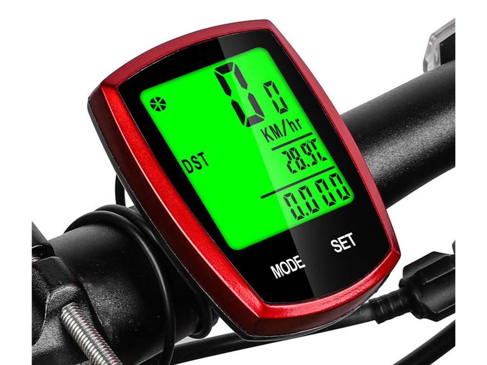 Bicycle Waterproof LCD Speedometer Speed Counter (22 Functions), Different colour (4)