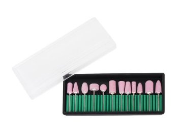 Set of 12 Stone Nail Drill Bits for Manicure, Pedicure & Podiatry