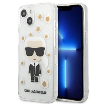 Apple iPhone 13 mini 5.4" Karl Lagerfeld Flower Ikonik Karl Case Cover (KLHCP13SHFLT), Transparent