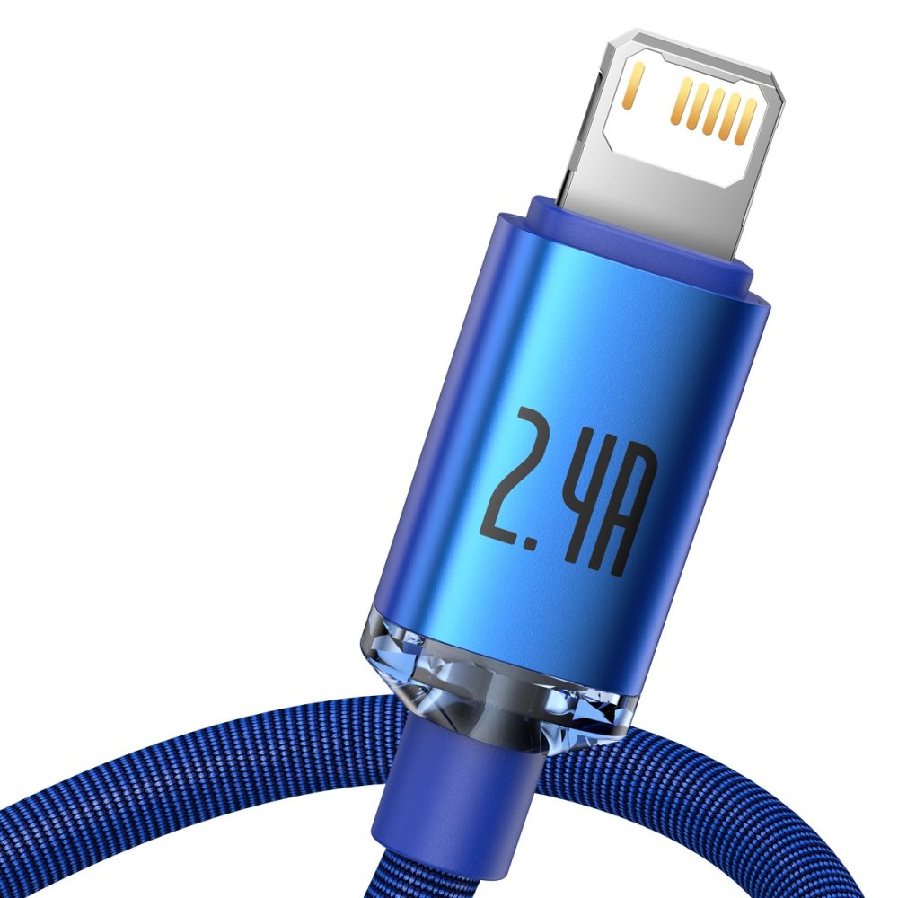 Baseus Crystal Shine USB to Lightning Cable 2.4A 1.2m Blue (2)