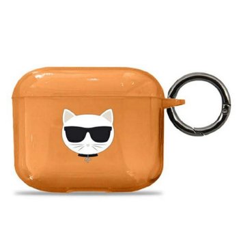 Karl Lagerfeld AirPods 3 Case Choupette Head, Orange