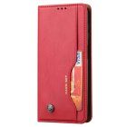 Samsung Galaxy A34 (SM-A346) PU Leather Wallet Book Case Cover, Red