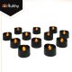Ruhhy 26128 LED Flameless Candles, 3.6 cm, Set of 12, Black