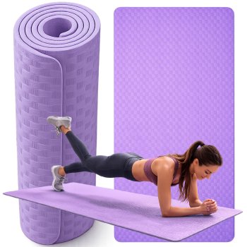 Thick Exercise and Yoga Mat 190x90cm for Home Workouts, Purple
