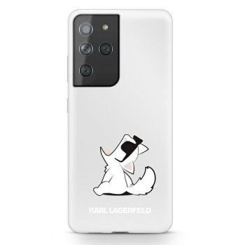 Samsung Galaxy S21 Ultra (SM-G998B) Karl Lagerfeld Choupette Fun Case Cover (KLHCS21LCFNRC), Transparent