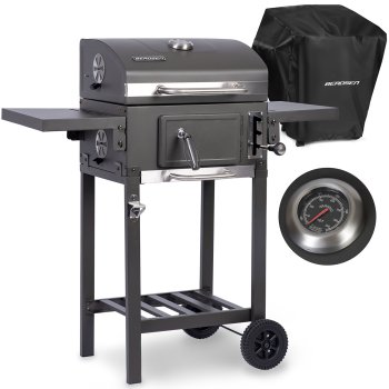 BBQChef™ 2-Piece Charcoal Grill Berdsen BD-892, Black