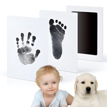 Baby Handprint and Footprint Kit, Clean-Touch Ink Pad for Newborn Keepsakes
