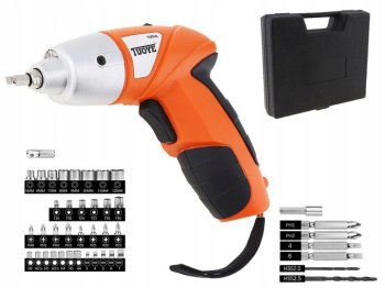 Rechargeable Battery Electro Screwdriver, 45 elem.