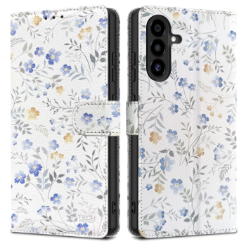 Samsung Galaxy A26 (SM-A266E/DS) Tech-Protect Wallet Book Case Cover, White Daisies