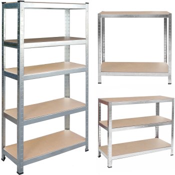 Humberg Metal Shelving Unit Storage Rack 150 x 75 x 30 cm HR-810