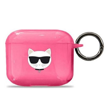 Karl Lagerfeld AirPods 3 Case Choupette Head, Pink