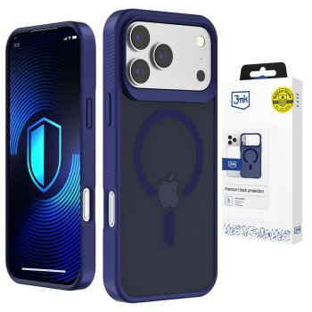 MagSafe Phone Case 3mk iPhone 17 Pro Max Blue Translucent
