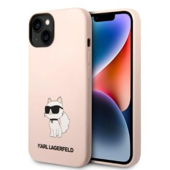 Apple iPhone 14 Plus 6.7'' Karl Lagerfeld Silicone Choupette Case Cover (KLHCP14MSNCHBCP), Pink