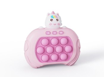 Electronic Pop It Game Unicorn by Telcon, Sensory Fidget Toy for Memory & Focus, Pink