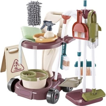Kruzzel 24747 Kids Cleaning Set 18-in-1 with Toy Vacuum Cleaner