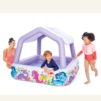 INTEX Aquarium Inflatable Kids Pool with Sunshade 157x157x122 cm 57470