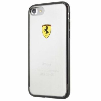 Ferrari iPhone 7 / 8 / SE (2020/2022) Case Racing Shield, Black/Transparent