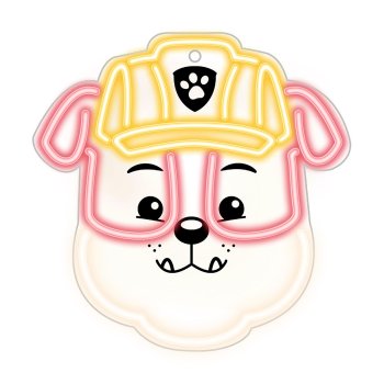 Paw Patrol Rubble LED Neon Sign Dimmable Light for Kids Room OW-130446