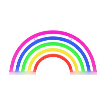 Rainbow LED Neon Sign Forever Light FLNE14X Dimmable USB Wall Decor Light, 5 Colors