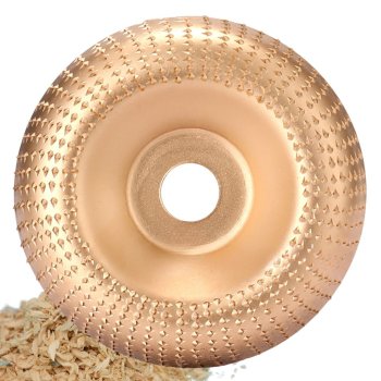 Wood Carving Disc for Angle Grinder 125mm, Shaping Wheel, Gold
