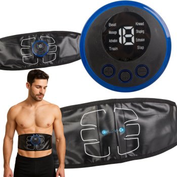 EMS Ab Stimulator Belt for Abdominal Muscle Training, Electric Toning Workout Massager