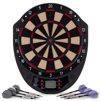 Electronic Dartboard 41 cm with LCD Scoreboard, 26 Games, 6 Soft Tip Darts Included