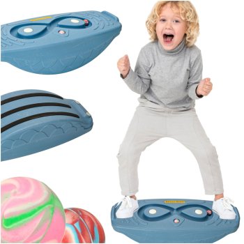 Kids Balance Board Rocker with Ball Maze Game, Navy Blue